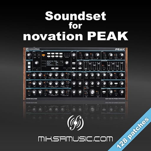 Cover of  Soundset for Novation Peak/Summit (Soundbank of 128 patches)